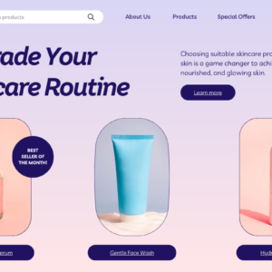 Blue Gradient Modern Skincare Product