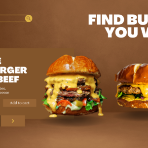 Brown-delicious-burger-cart-page-website-template